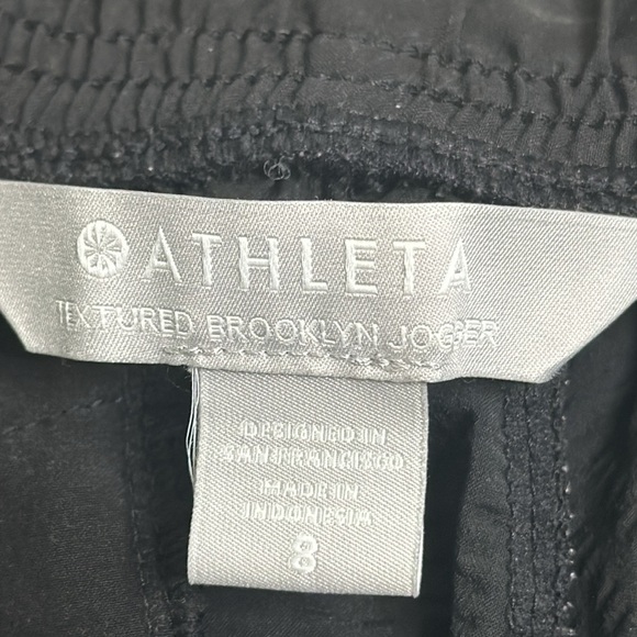 Athleta textured Brooklyn jogger black size 8 - Picture 8 of 9